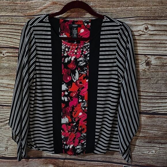 Alfani long sleeve blouse Women's P/M  multiple colors NWT - Picture 1 of 6